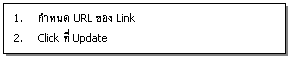 ͧͤ: 1.	˹ URL ͧ Link  2.	Click  Update  